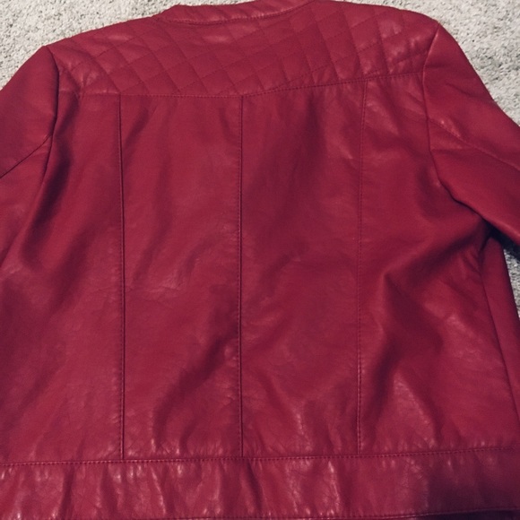 Dollhouse Jackets & Coats Burgundy Faux Leather Jacket Poshmark